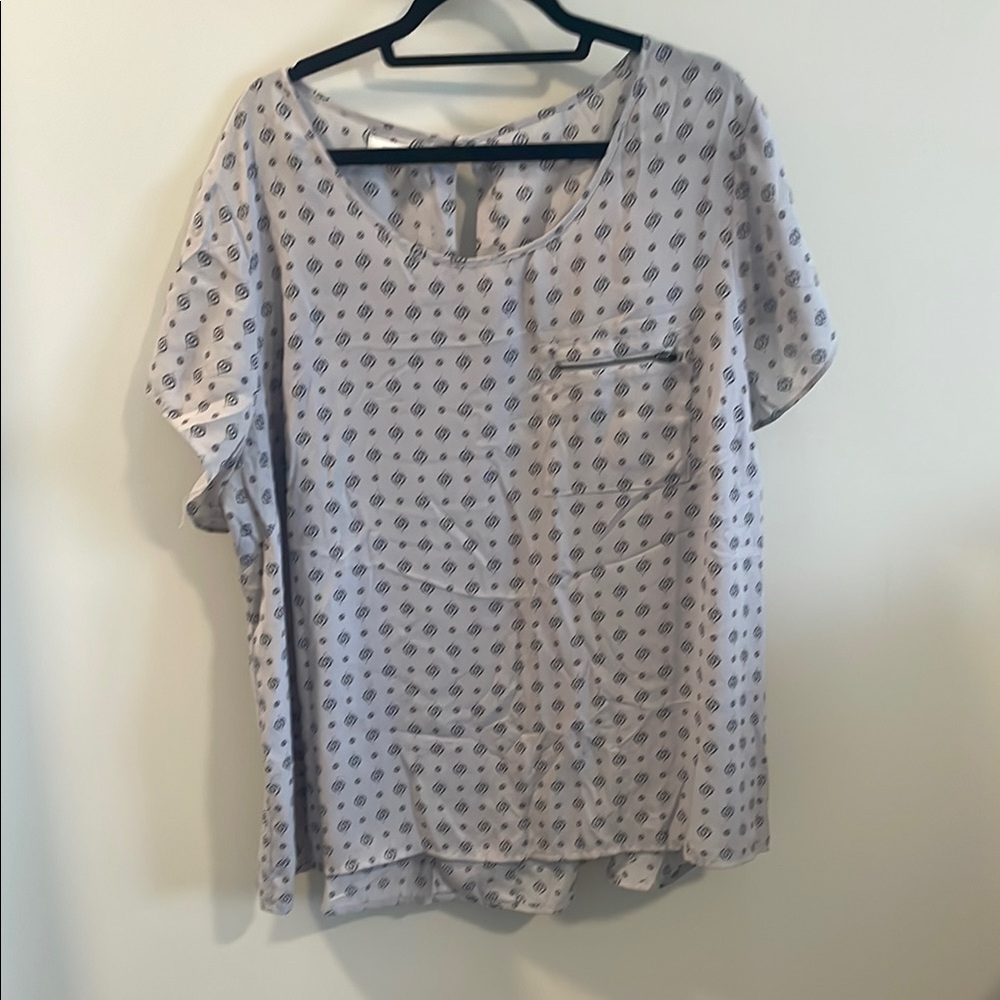Patterned Gray Women's Top